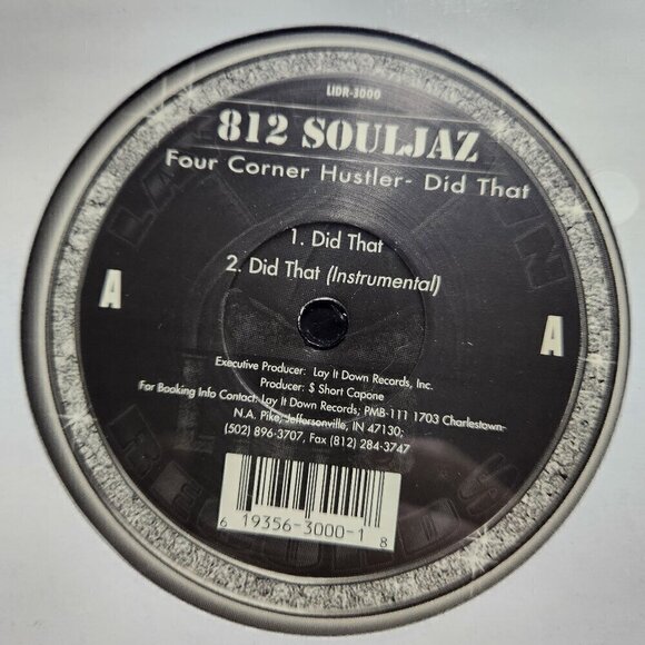 812 Souljaz Four Corner Hustler Did That 12" Single - Picture 1 of 7